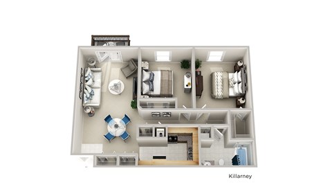 a floor plan of a 1 bedroom 1190 sq ft
